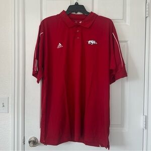 Adidas Arkansas Razorbacks polo shirt clima cool 2XL NWOT